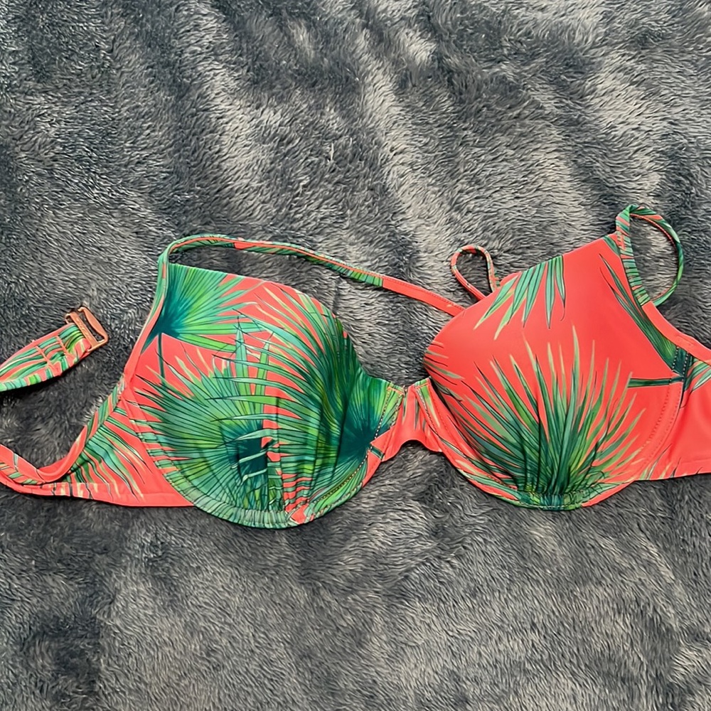 Victoria's Secret Coral and Green Bikini